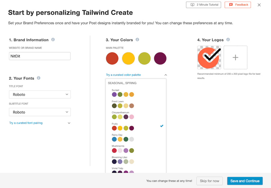 Tailwind Créer Pour Instagram