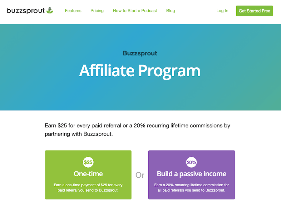Buzzsprout Affiliate program
