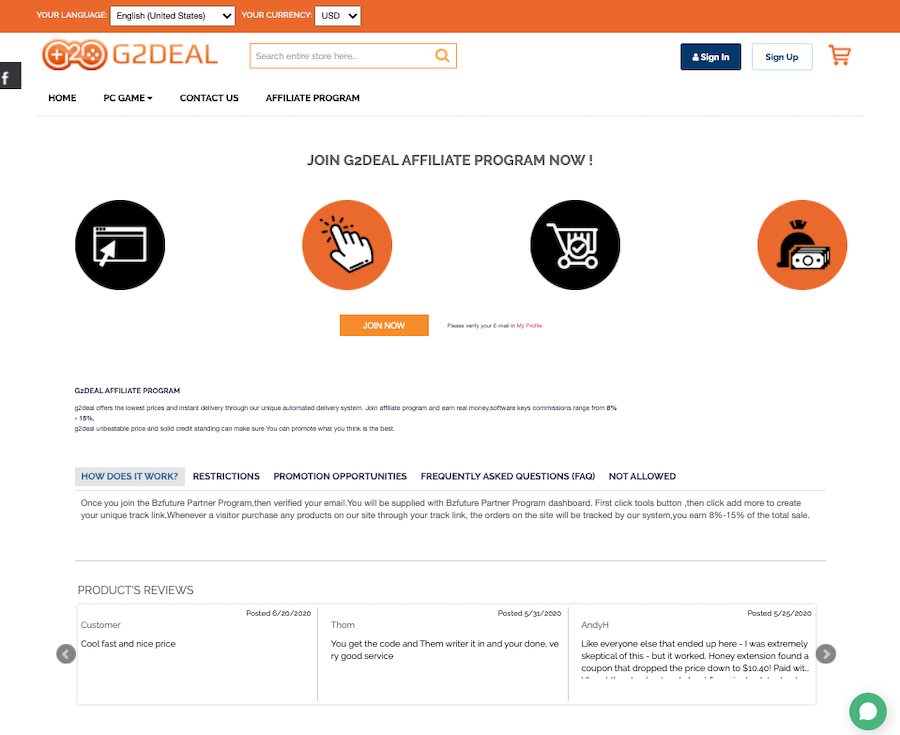 G2Deal Affiliate Program