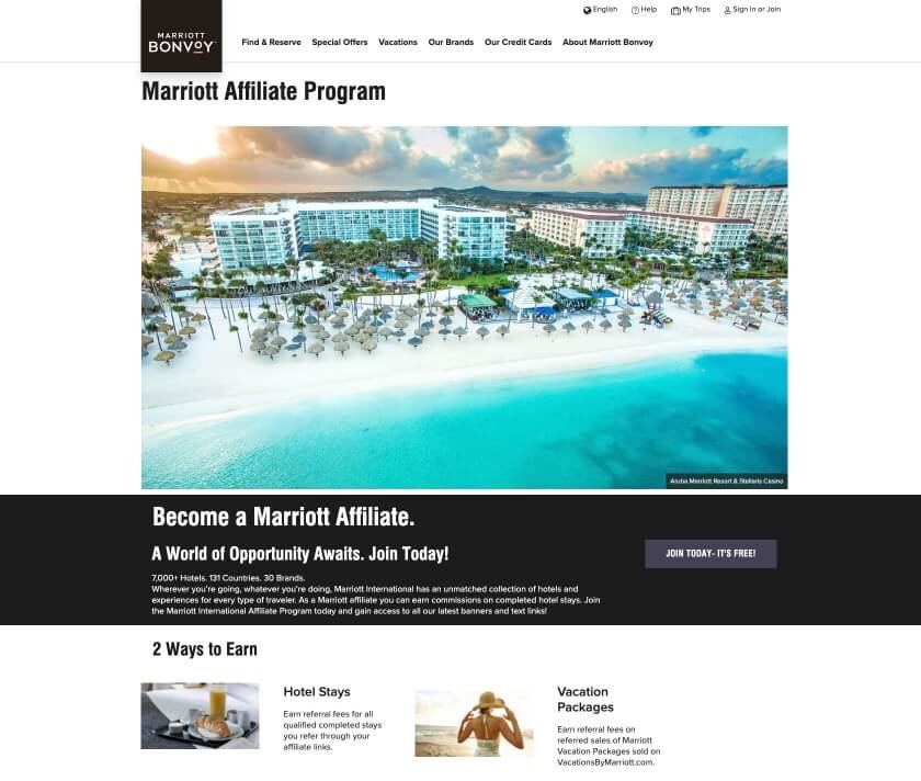 Marriott Affiliate Program