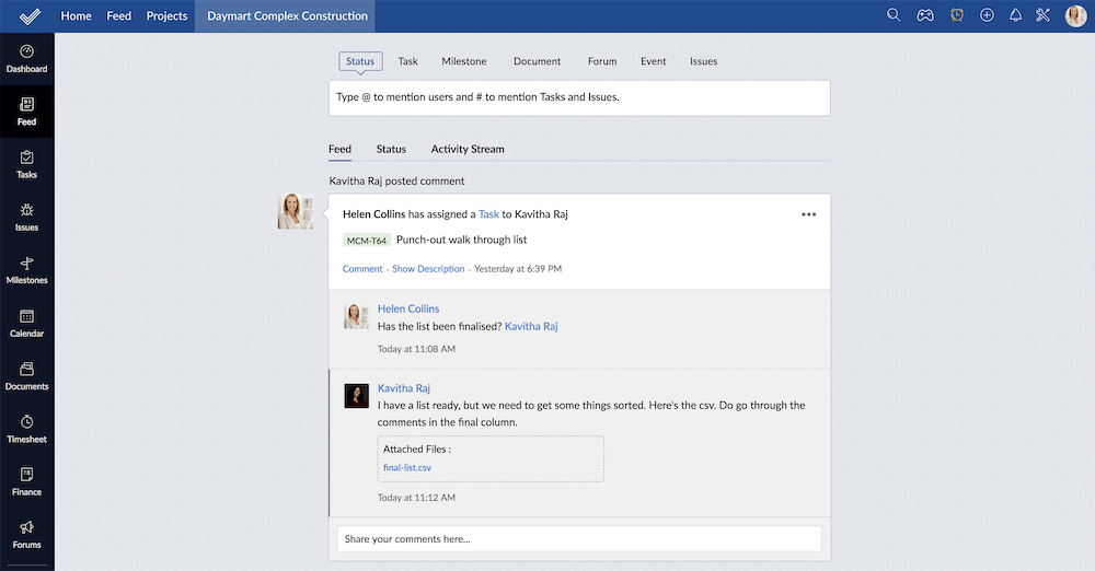 Project Feed