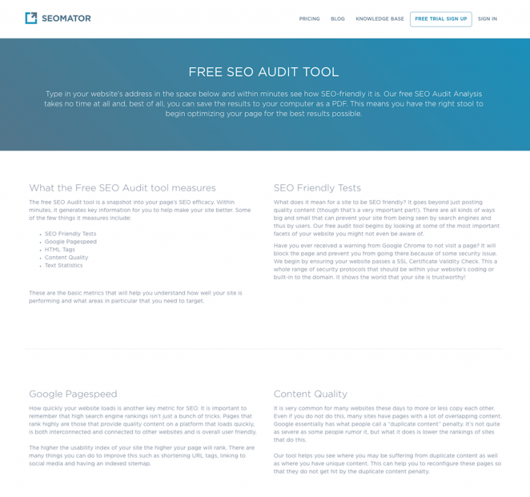 19 Best Free SEO Audit Tools 2026 | NitDit