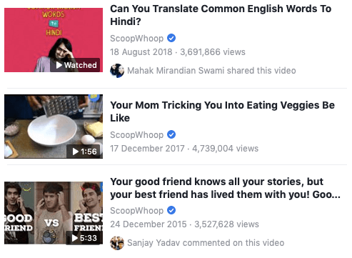 video content video content
