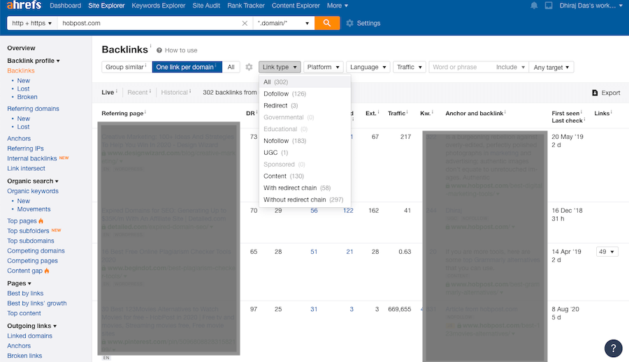 Backlink-Data