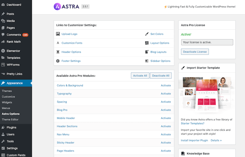 Astra-Dashboard
