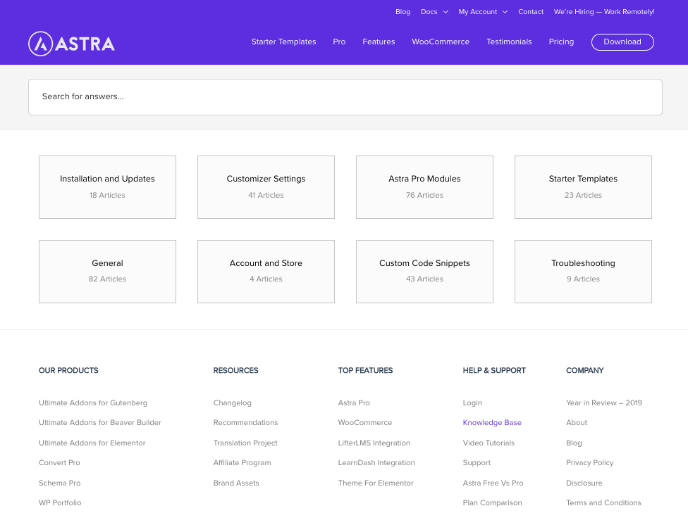 Astra-Knowledge-base
