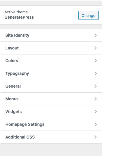 GeneratePress-Customizer