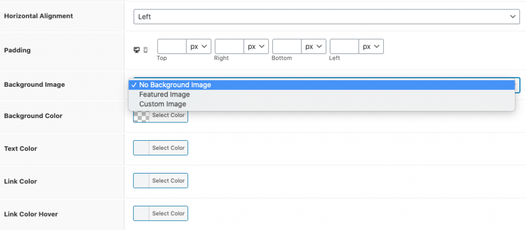 Header-Element-Settings