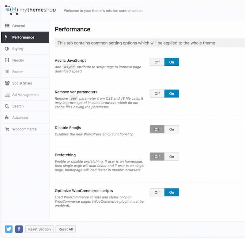 Perfoarmance-Settings