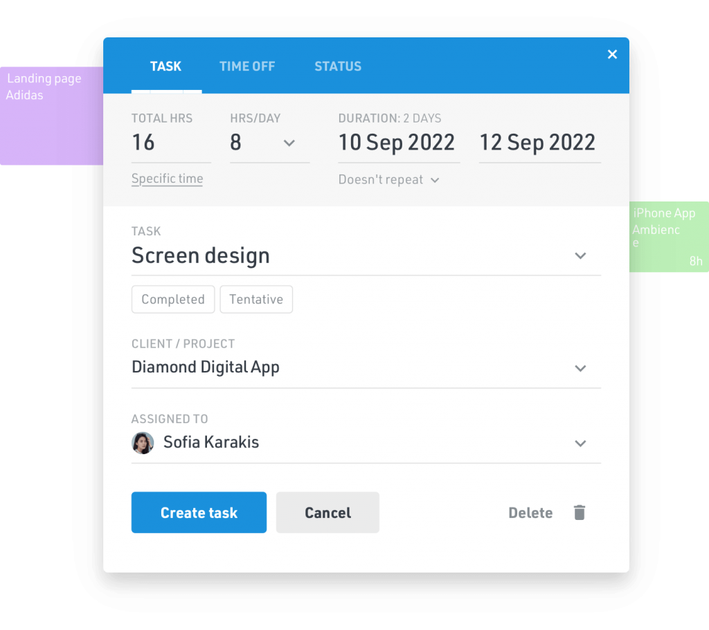 Schedule tasks