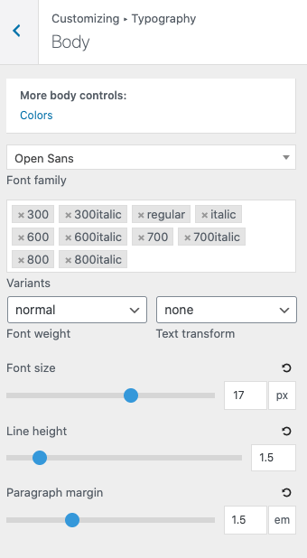 Typography-GeneratePress
