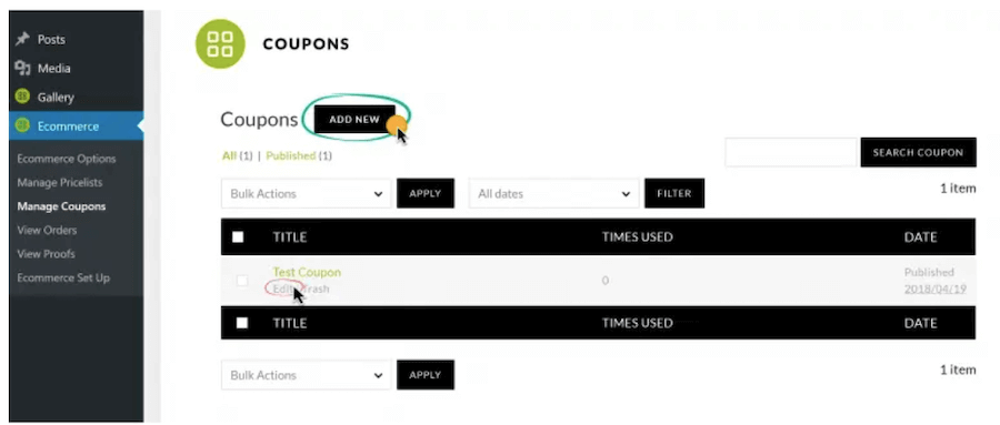 Create a Coupon