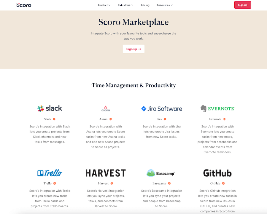 Scoro Integrations
