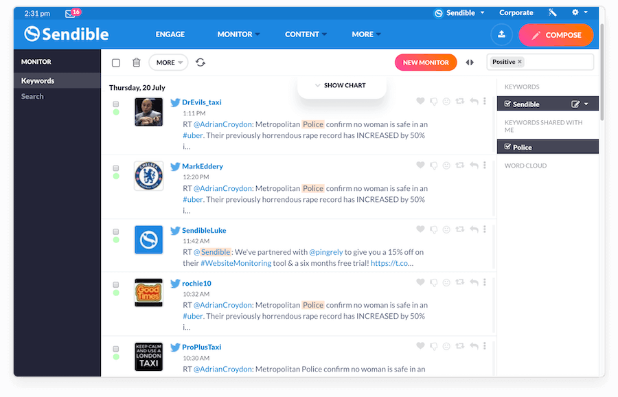 Sendible Social Inbox