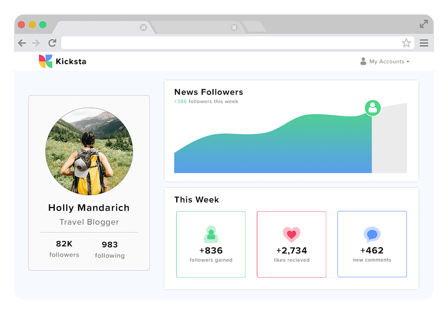 Kicksta Dashboard