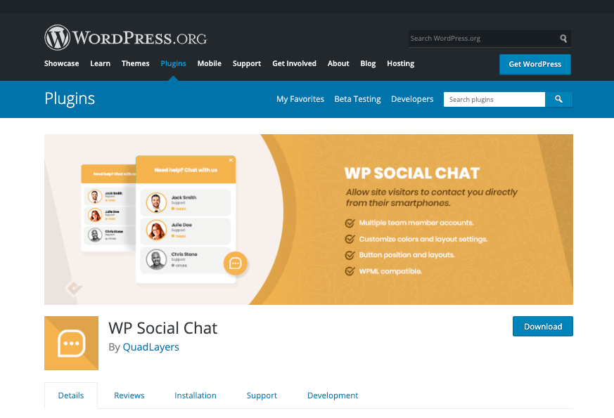 WP Social Chat