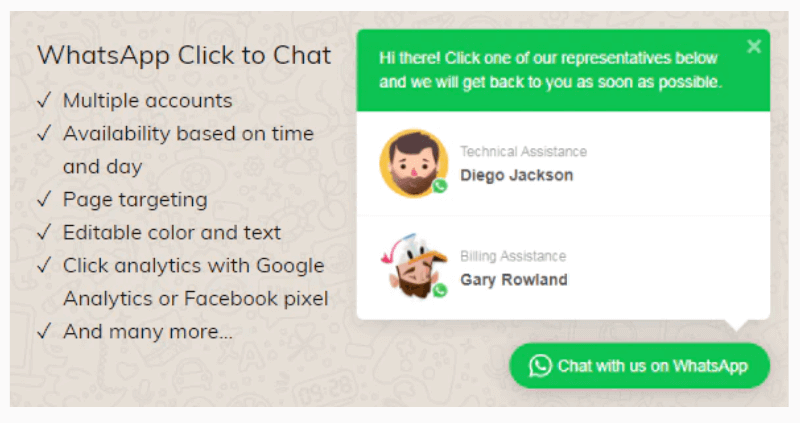WhatsApp Click to Chat Plugin for WordPress