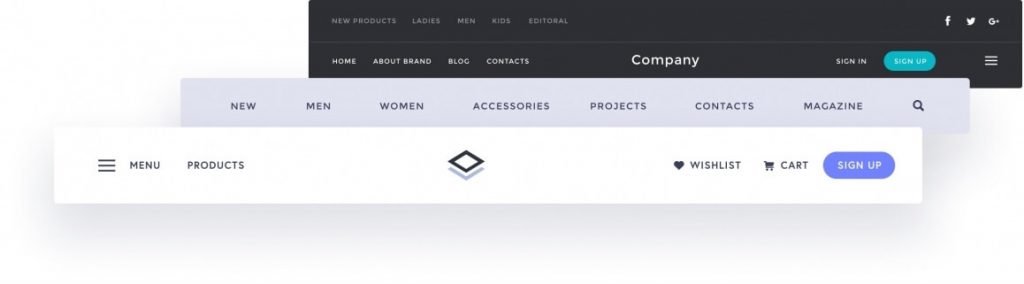 Brizy Header Designs