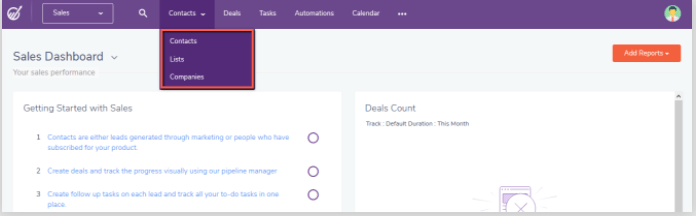 EngageBay Contact Management