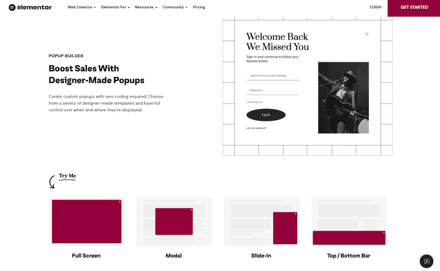 Elementor Popup Builder