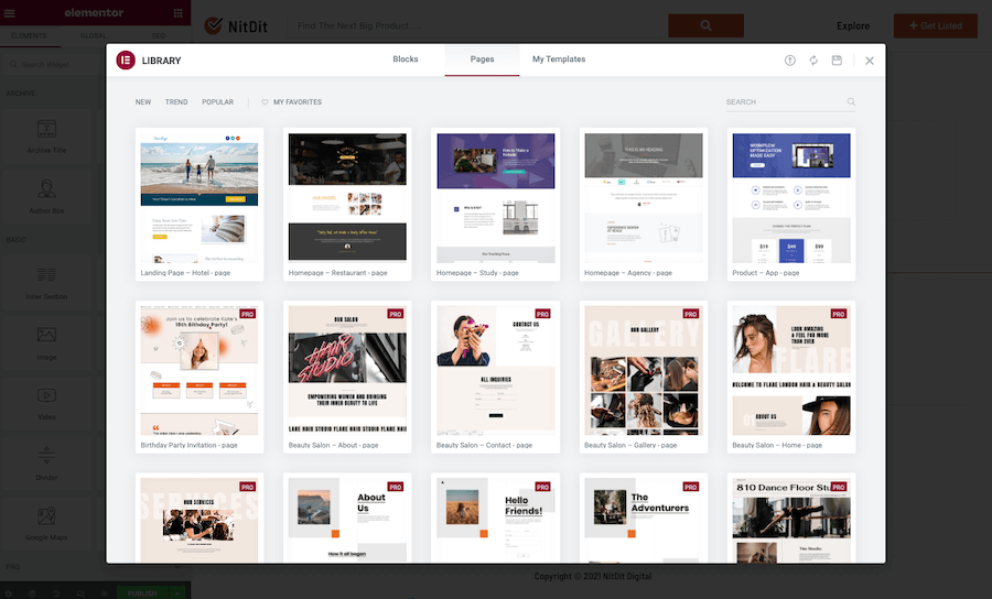 Elementor Templates