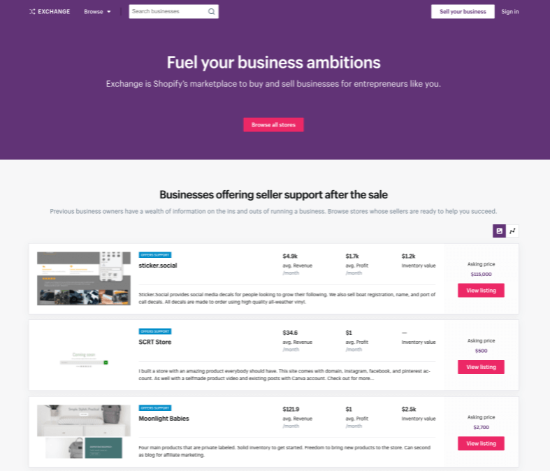 Exchange Marketplace Exchange Marketplace