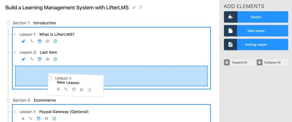 LifterLMS Creating Lesions