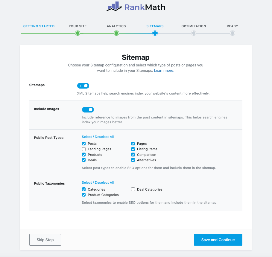 Rank math Sitemap Details