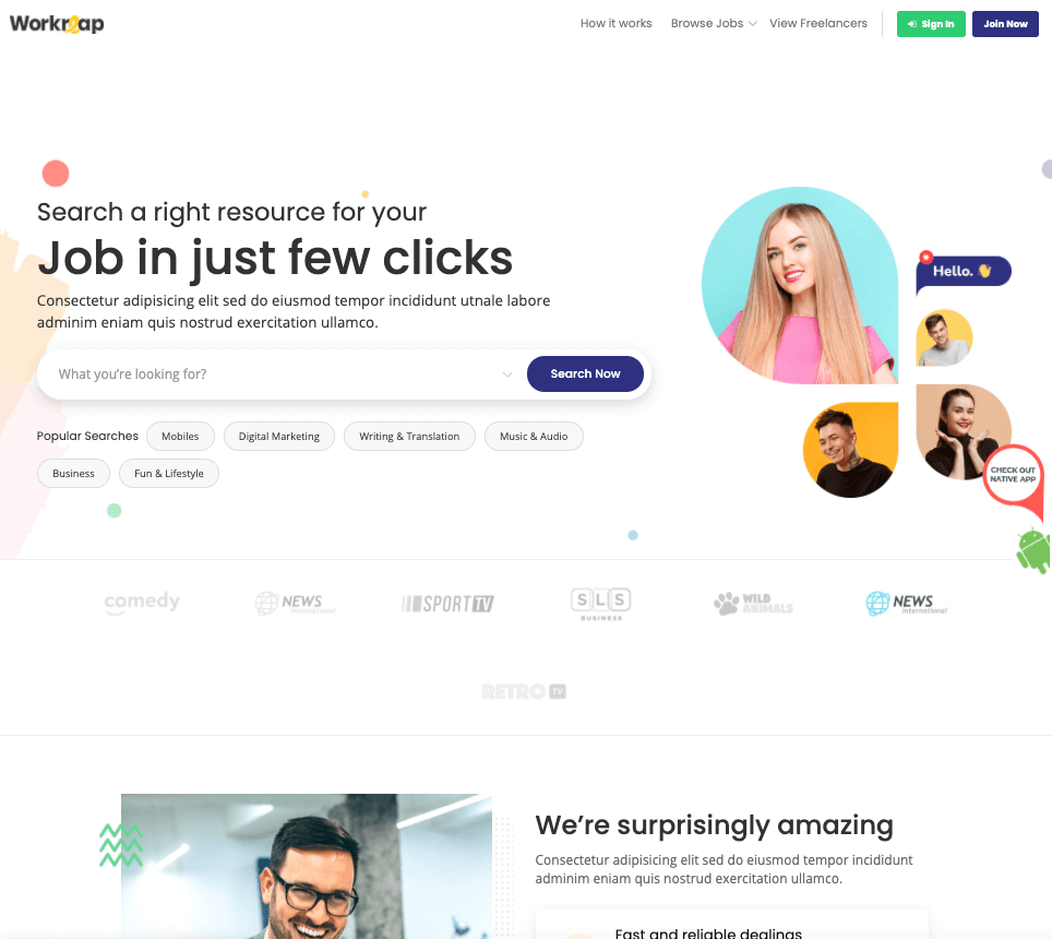 Workreap Theme
