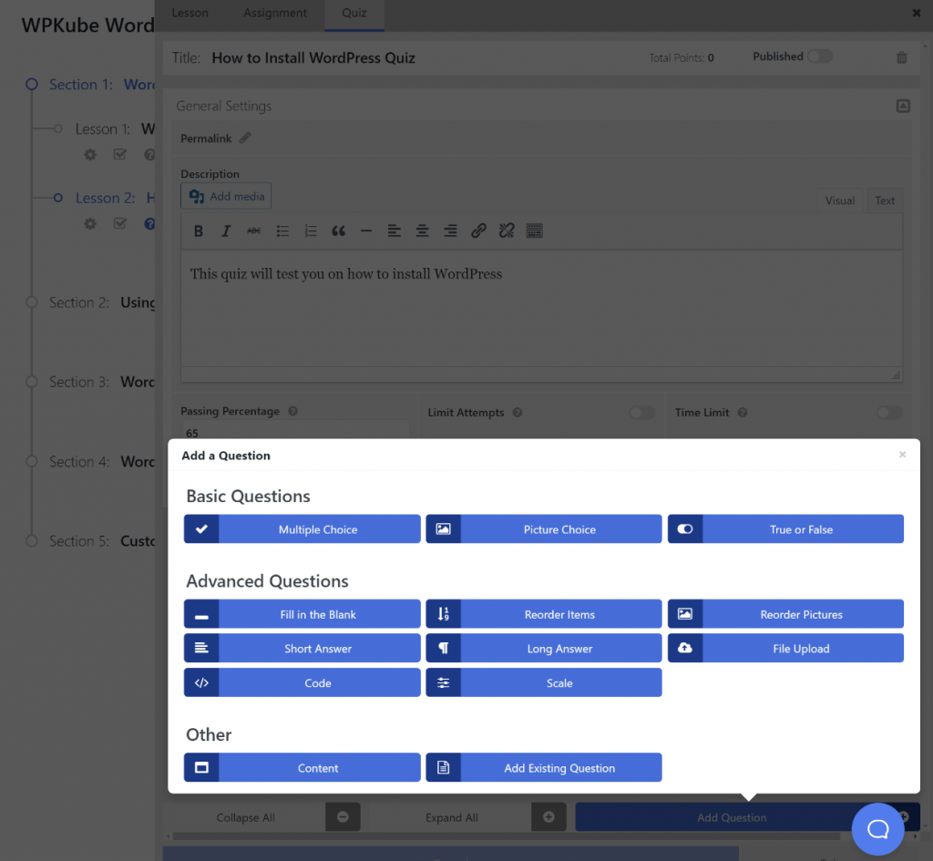lifterlms-review-adding-quizzes