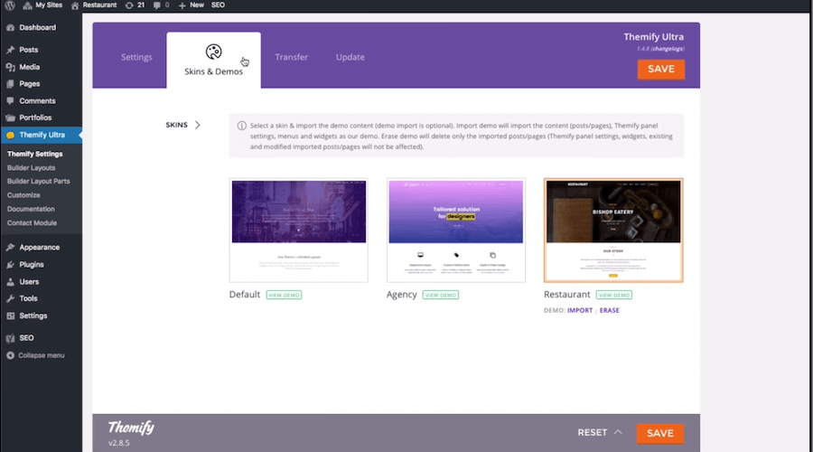 Ultra Theme Getting Started