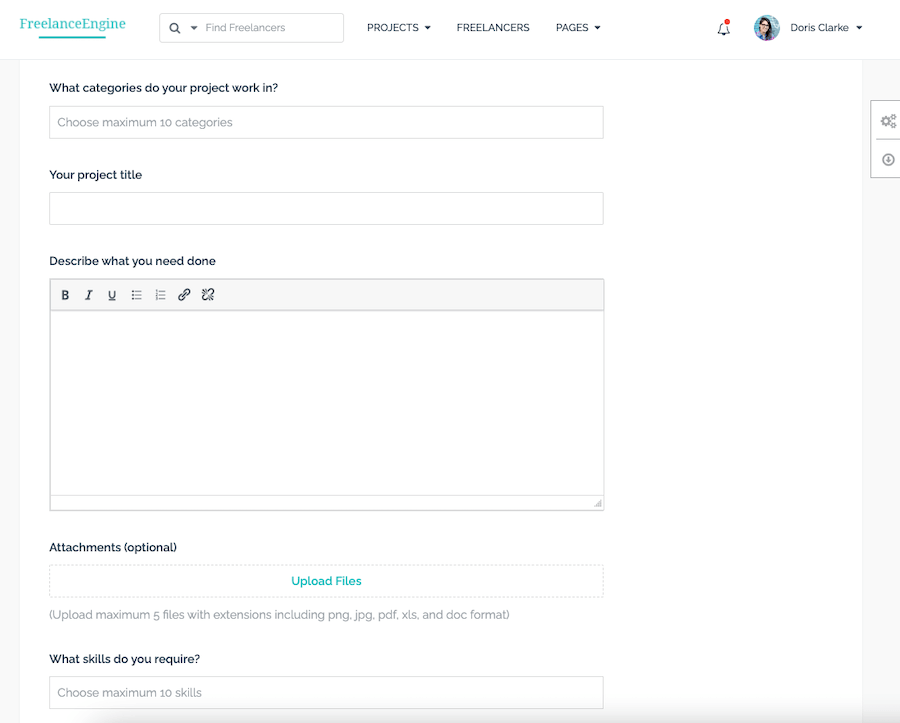 FreelanceEngine Job Listing