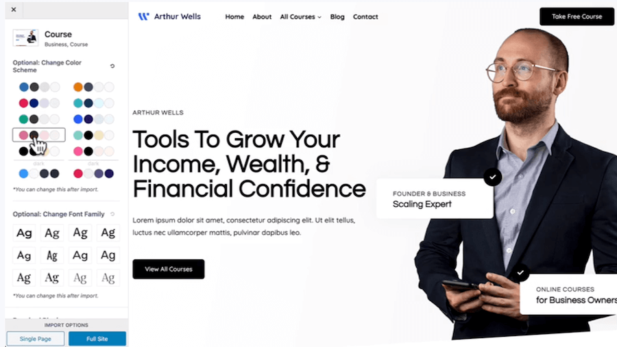 Global Color Options Kadence Theme