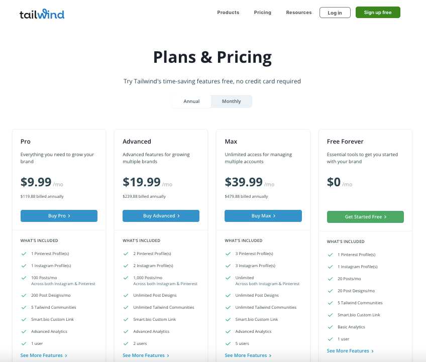 Tailwind Pricing