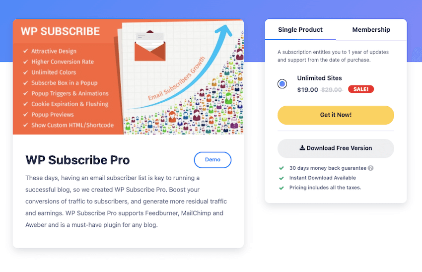 WP Subscribe Pro WP Subscribe Pro
