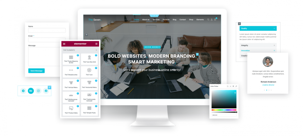 Elementor With The7 Theme