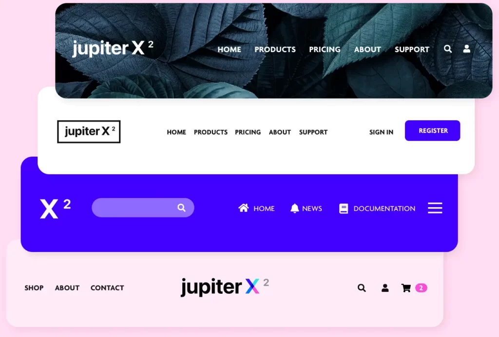 Jupiter Theme header Style