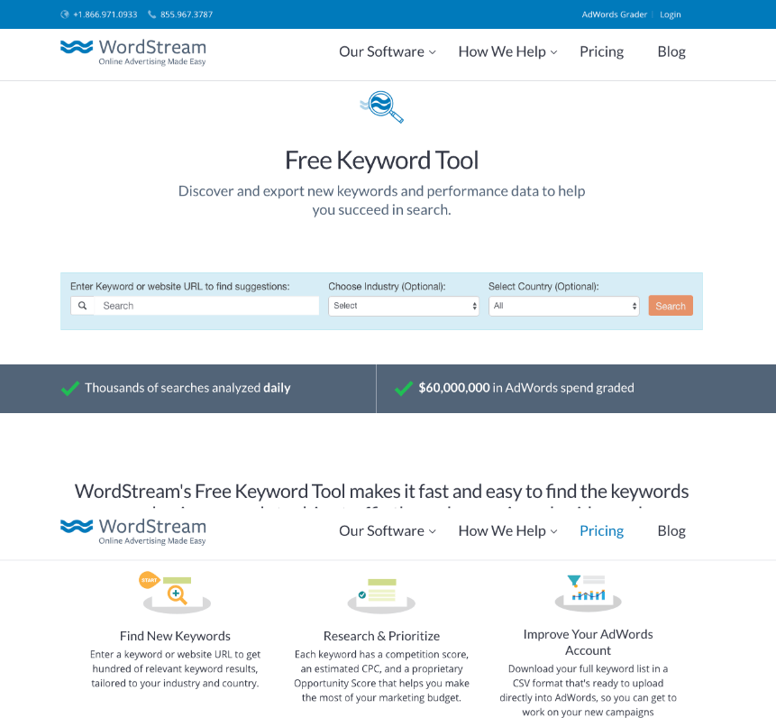 WordStream-Free-Keyword-Tool