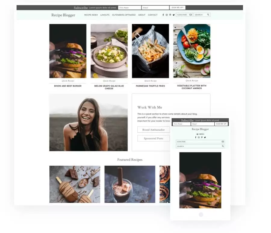 Recipe-Blogger-Theme-Package