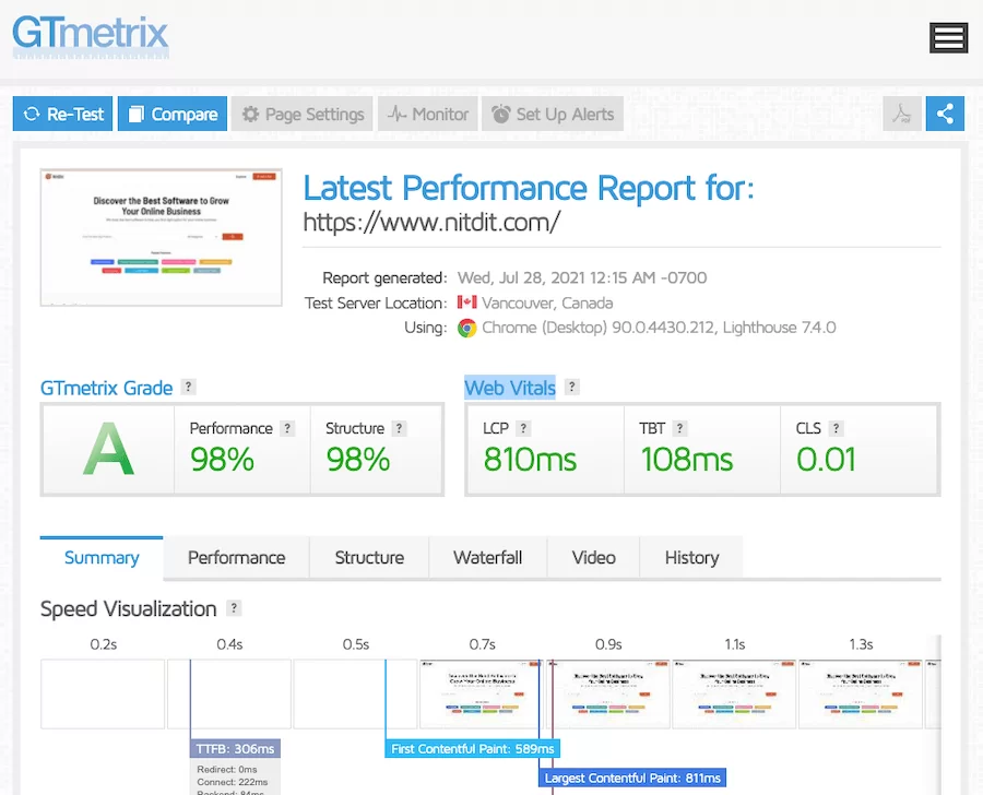 GTmetrix (SEO Audit Tool) - Northward