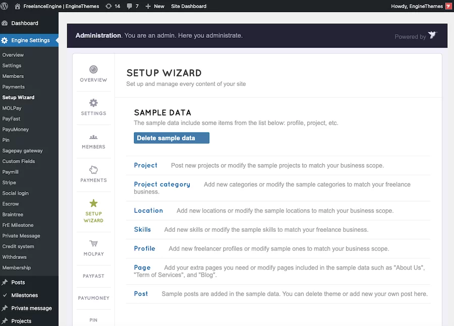FreelanceEngine Setup Wizard